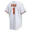 Baltimore Orioles Nike #1 Dad Home Replica Jersey - White - Detail View