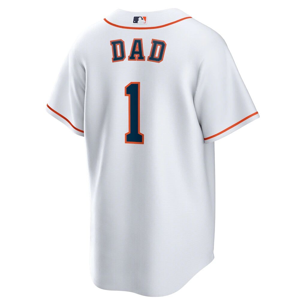 Houston Astros Nike #1 Dad Home Replica Jersey