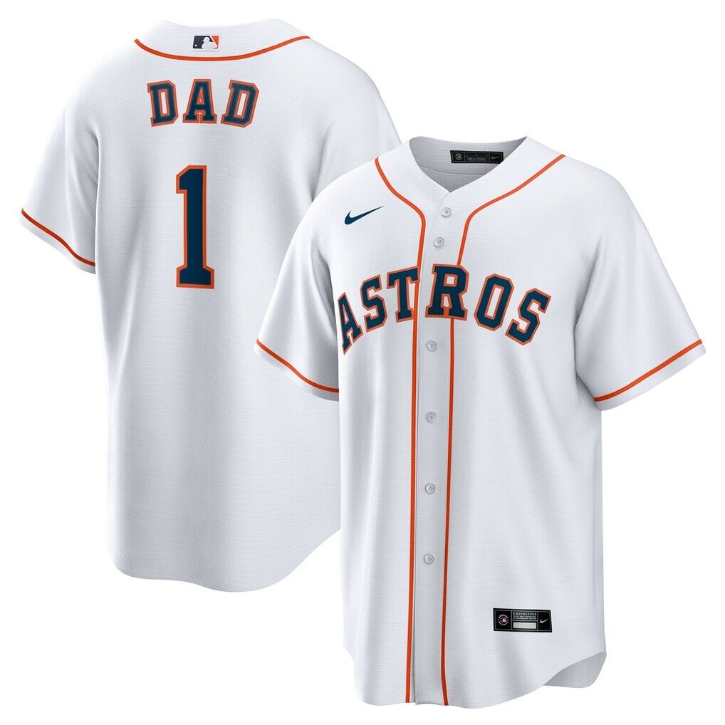 Houston Astros Nike #1 Dad Home Replica Jersey