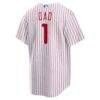 Philadelphia Phillies Nike #1 Dad Home Replica Jersey - White - Detail View