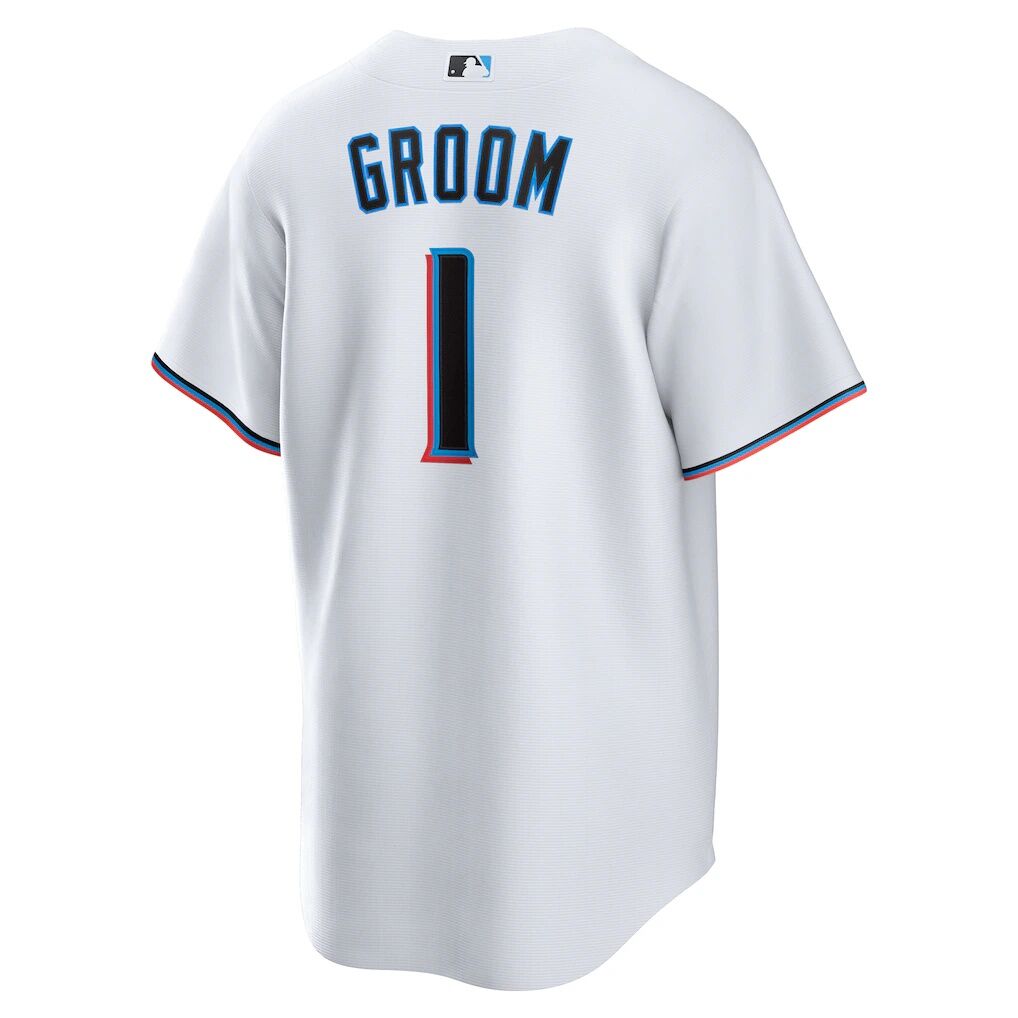 Miami Marlins Nike #1 Groom Home Replica Jersey