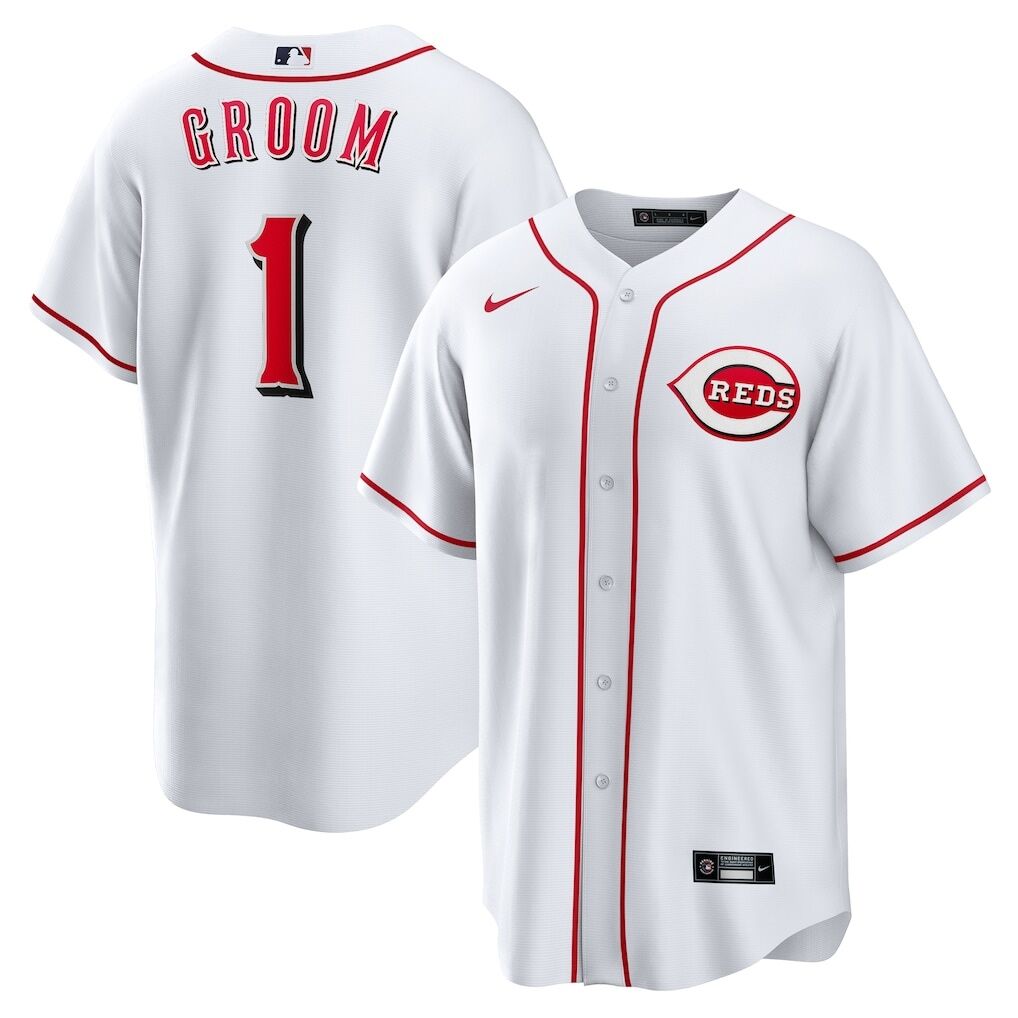 Cincinnati Reds Nike #1 Groom Home Replica Jersey