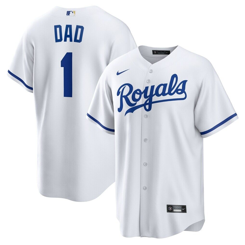Kansas City Royals Nike #1 Dad Home Replica Jersey