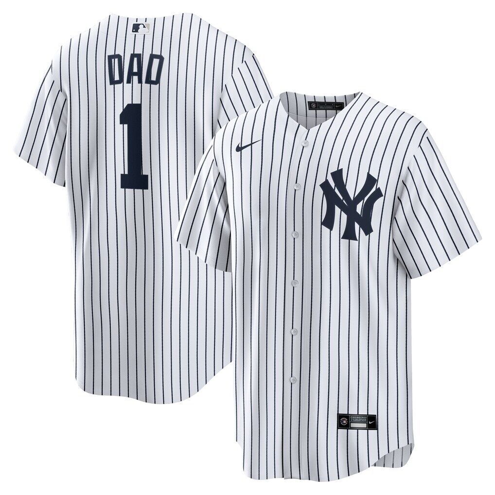 New York Yankees Nike #1 Dad Home Replica Jersey