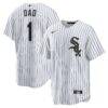 Chicago White Sox Nike #1 Dad Home Replica Jersey - White - Front View