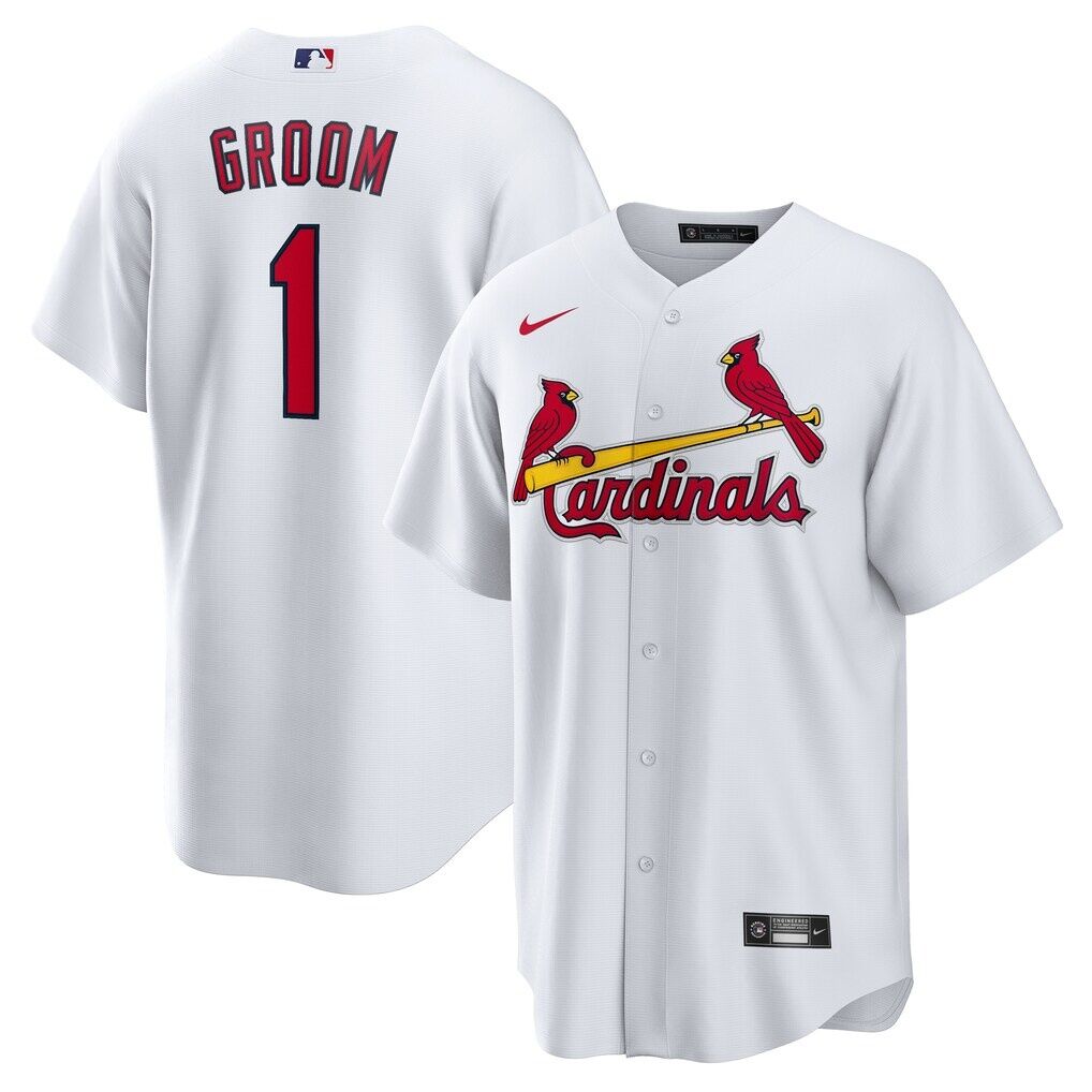 St. Louis Cardinals Nike #1 Groom Home Replica Jersey