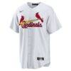 St. Louis Cardinals Nike #1 Groom Home Replica Jersey - White - Side View