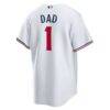 Minnesota Twins Nike #1 Dad Home Replica Jersey - White - Detail View