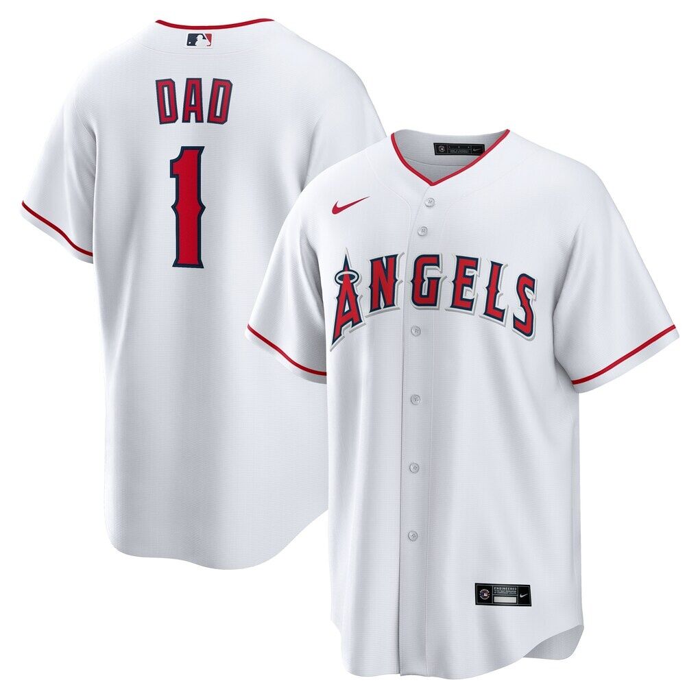 Los Angeles Angels Nike #1 Dad Home Replica Jersey