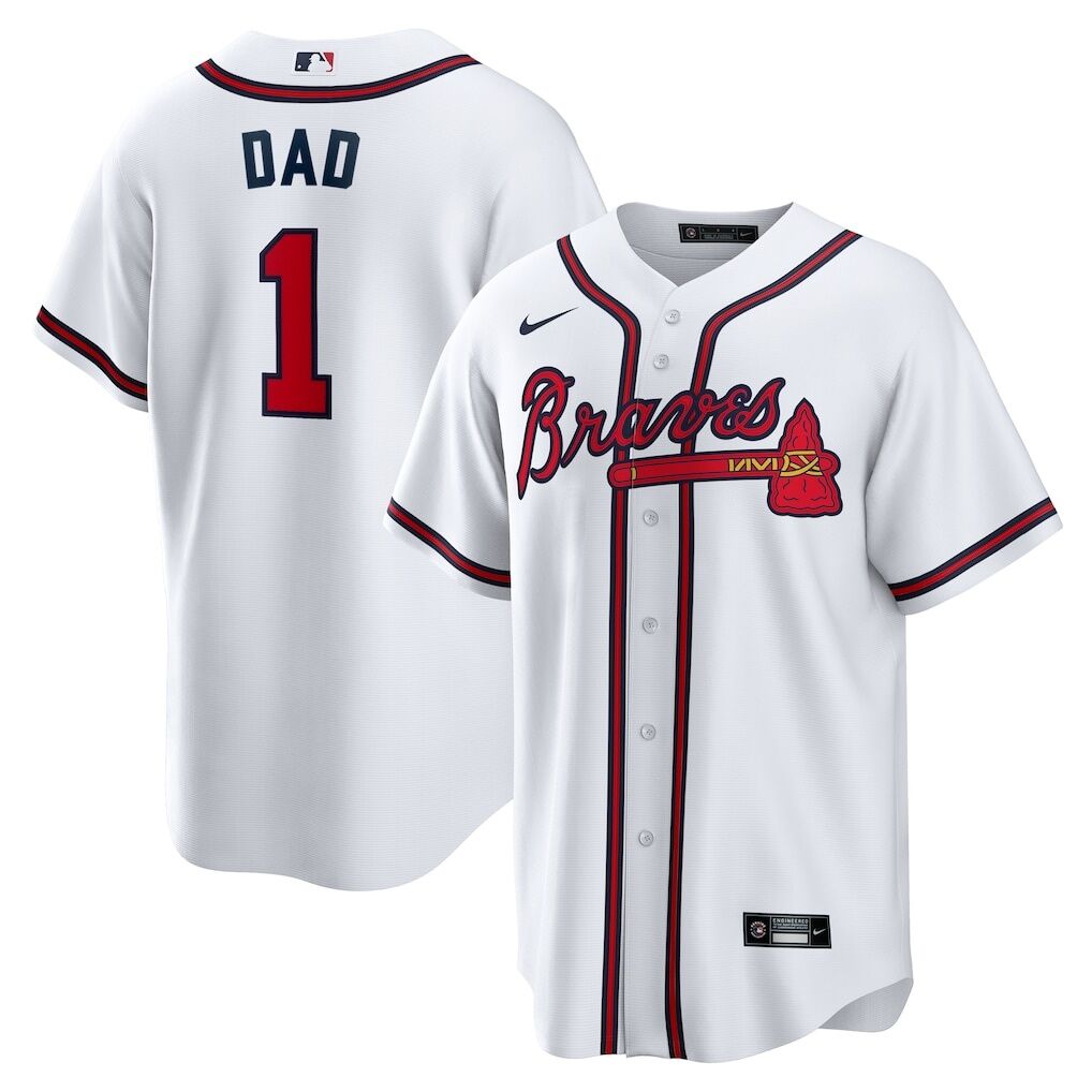 Atlanta Braves Nike #1 Dad Home Replica Jersey