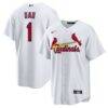 St. Louis Cardinals Nike #1 Dad Home Replica Jersey - White - Front View