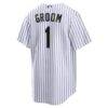Colorado Rockies Nike #1 Groom Home Replica Jersey - White - Detail View