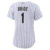 Colorado Rockies Nike Women's #1 Bride Home Replica Jersey - White - Detail View