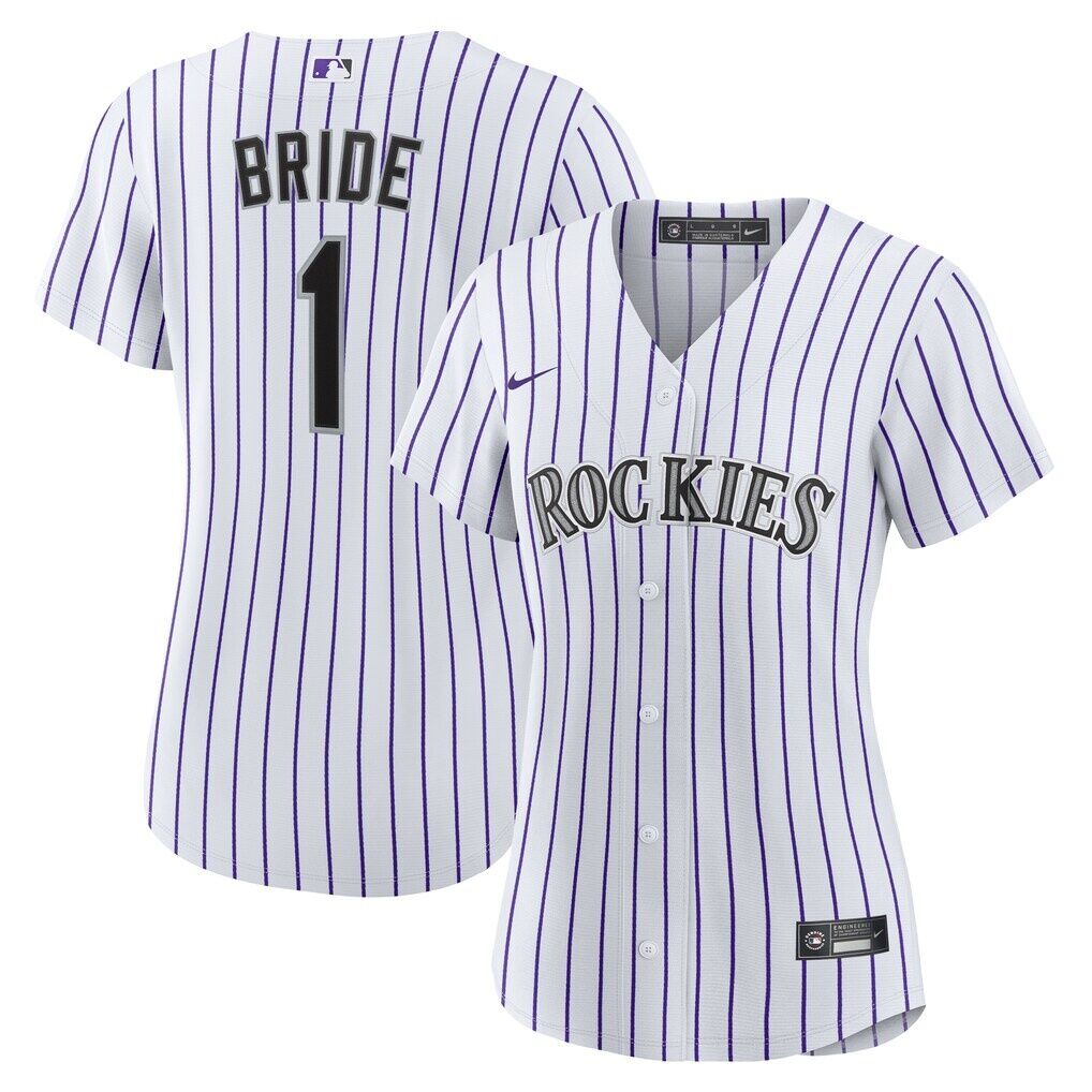 Colorado Rockies Nike Women's #1 Bride Home Replica Jersey