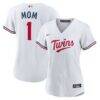 Minnesota Twins Nike Women's #1 Mom Home Replica Jersey - White - Front View