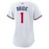 Minnesota Twins Nike Women's #1 Bride Home Replica Jersey - White - Detail View