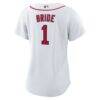 Boston Red Sox Nike Women's #1 Bride Home Replica Jersey - White - Detail View
