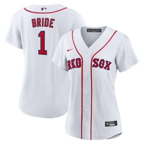 Boston Red Sox Nike Women's #1 Bride Home Replica Jersey - White - Front View