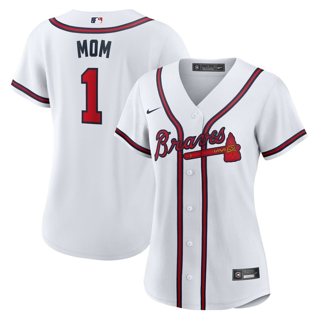 Atlanta Braves Nike Women’s #1 Mom Home Replica Jersey