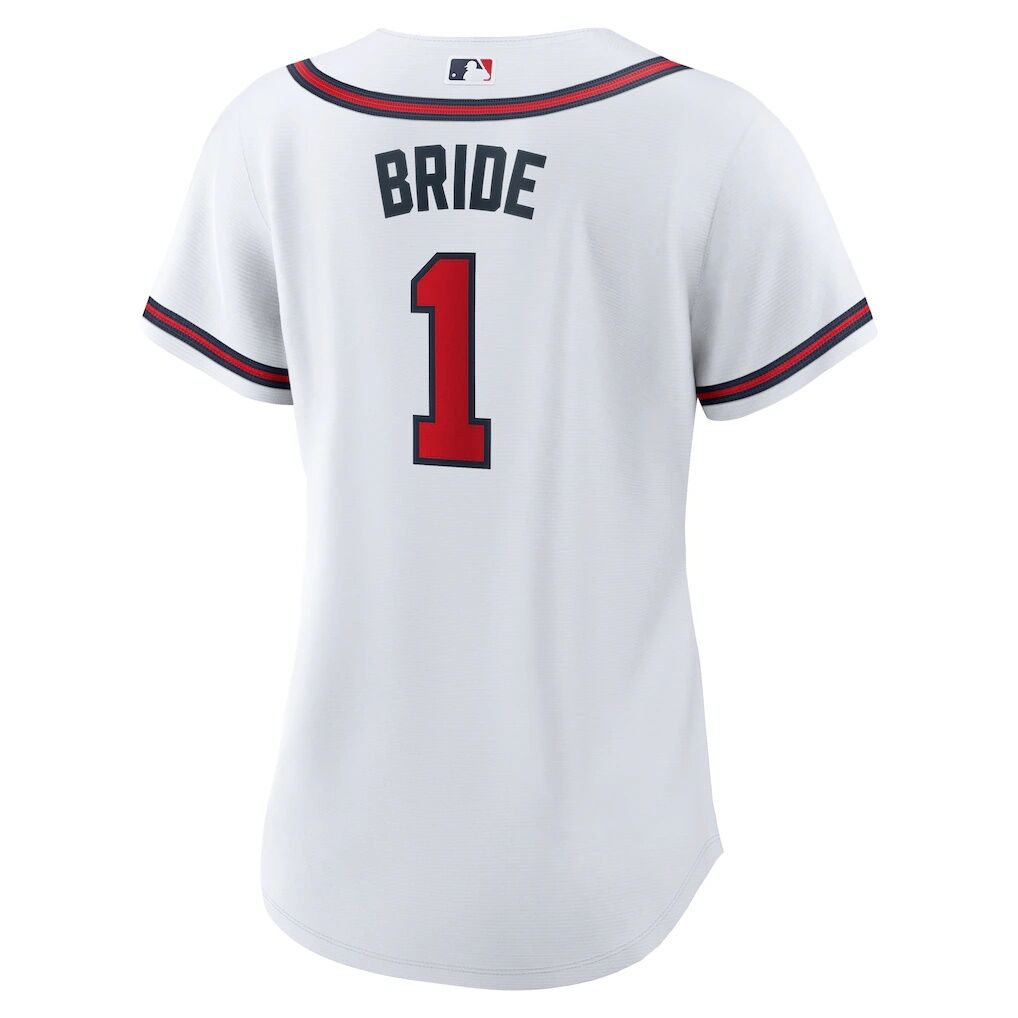 Atlanta Braves Nike Women's #1 Bride Home Replica Jersey