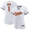 Baltimore Orioles Nike Women's #1 Mom Home Replica Jersey - White - Front View