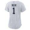 New York Yankees Nike Women's #1 Mom Home Replica Jersey - White - Detail View