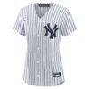 New York Yankees Nike Women's #1 Mom Home Replica Jersey - White - Side View