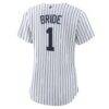 New York Yankees Nike Women's #1 Bride Home Replica Jersey - White - Detail View