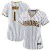 San Diego Padres Nike Women's #1 Mom Home Replica Jersey - White - Front View