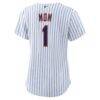 New York Mets Nike Women's #1 Mom Home Replica Jersey - White - Detail View