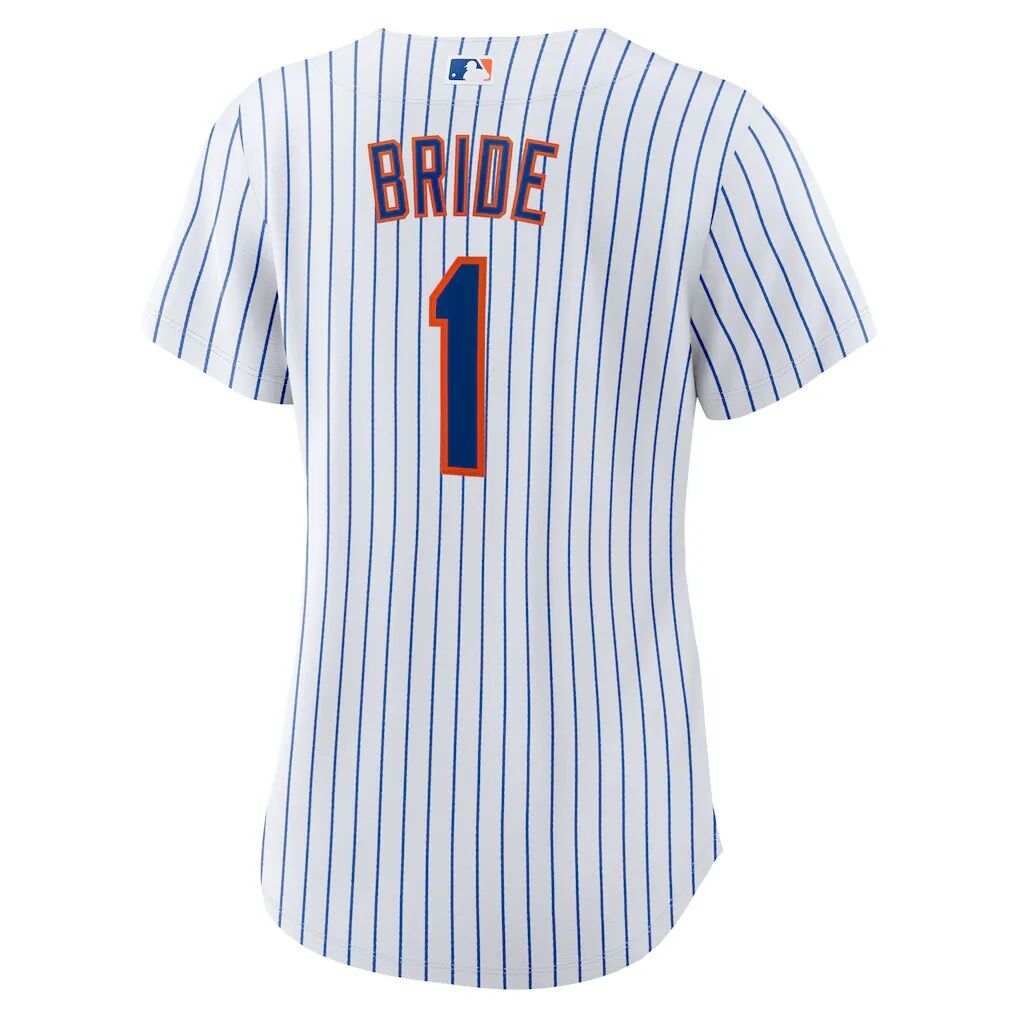New York Mets Nike Women's #1 Bride Home Replica Jersey