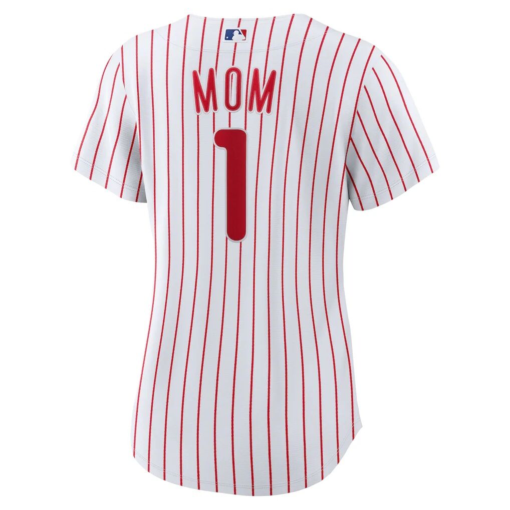 Philadelphia Phillies Nike Women's #1 Mom Home Replica Jersey