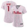 Philadelphia Phillies Nike Women's #1 Mom Home Replica Jersey - White - Front View