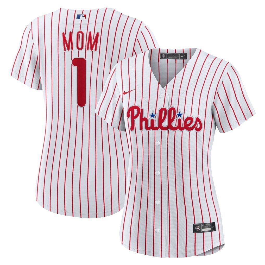 Philadelphia Phillies Nike Women's #1 Mom Home Replica Jersey