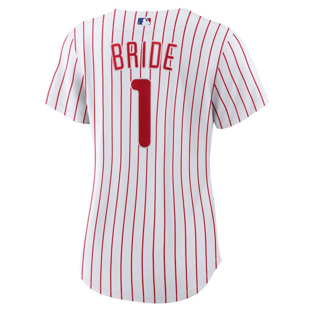 Philadelphia Phillies Nike Women's #1 Bride Home Replica Jersey