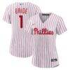 Philadelphia Phillies Nike Women's #1 Bride Home Replica Jersey - White - Front View