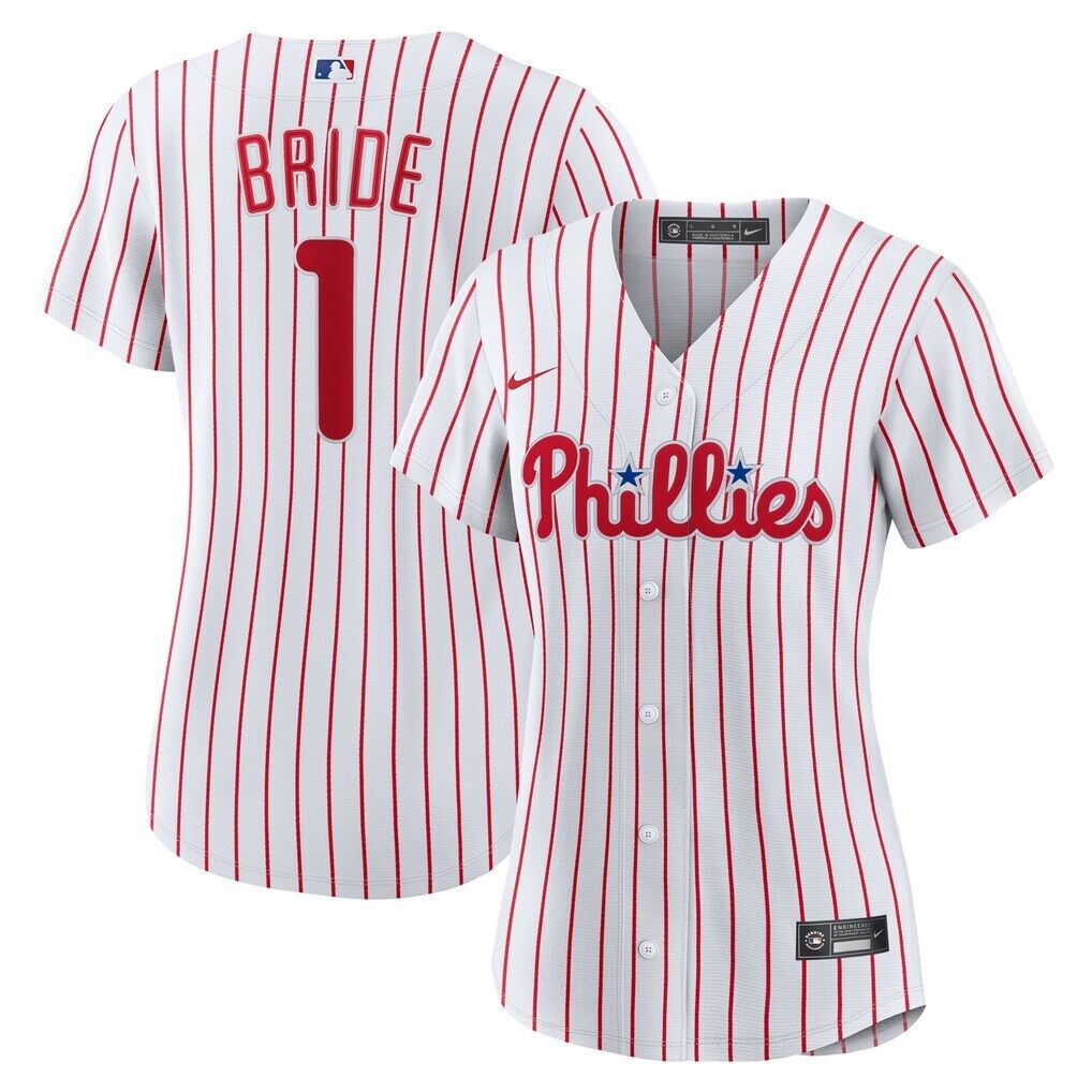 Philadelphia Phillies Nike Women's #1 Bride Home Replica Jersey