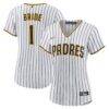 San Diego Padres Nike Women's #1 Bride Home Replica Jersey - White - Front View