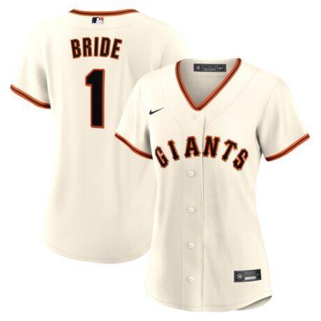 San Francisco Giants Nike Women's #1 Bride Home Replica Jersey - White - Front View