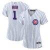 Chicago Cubs Nike Women's #1 Mom Home Replica Jersey - White - Front View