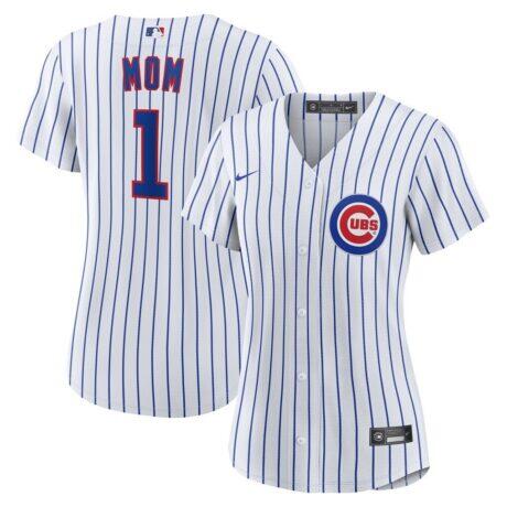 Chicago Cubs Nike Women's #1 Mom Home Replica Jersey