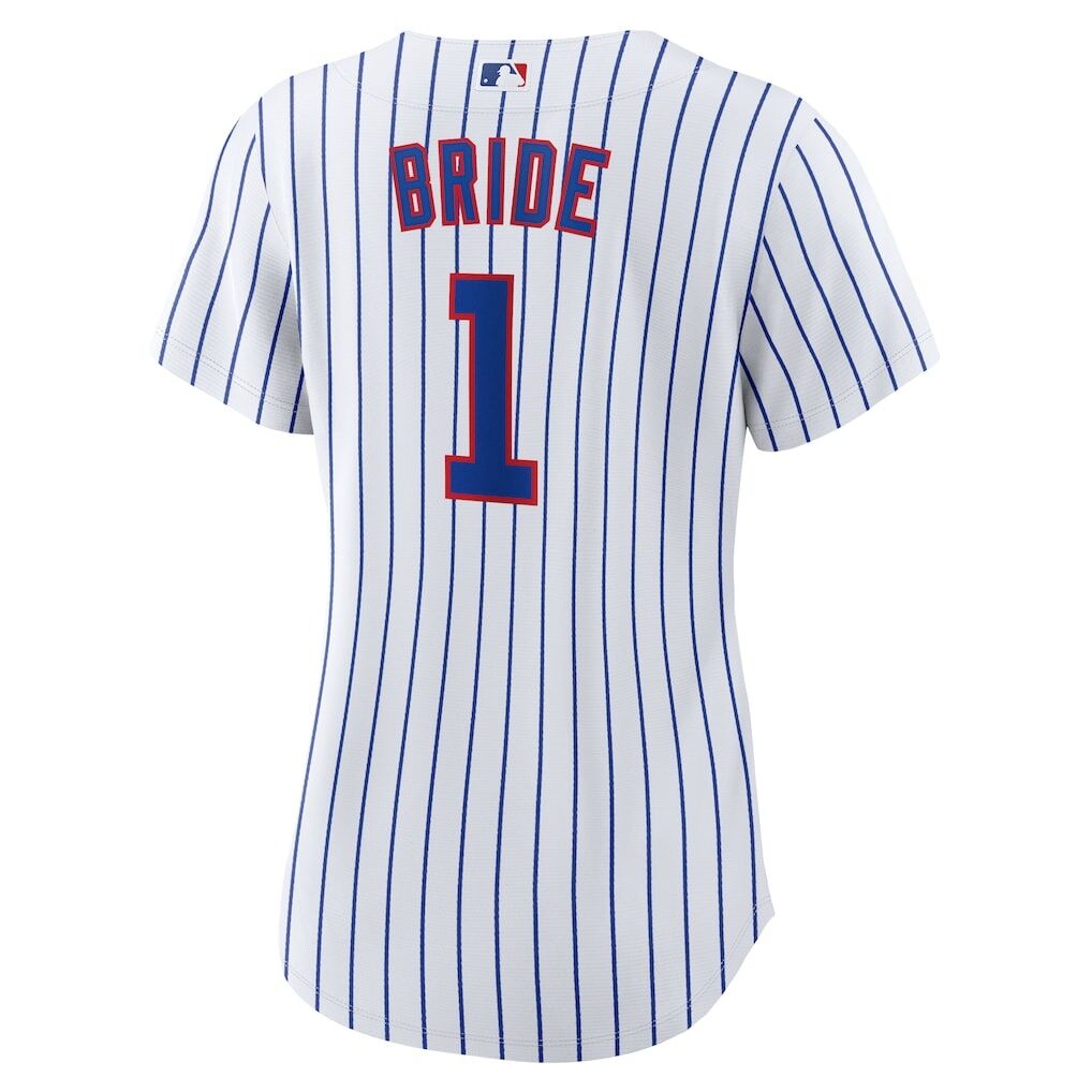Chicago Cubs Nike Women's #1 Bride Home Replica Jersey