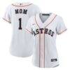 Houston Astros Nike Women's #1 Mom Home Replica Jersey - White - Front View