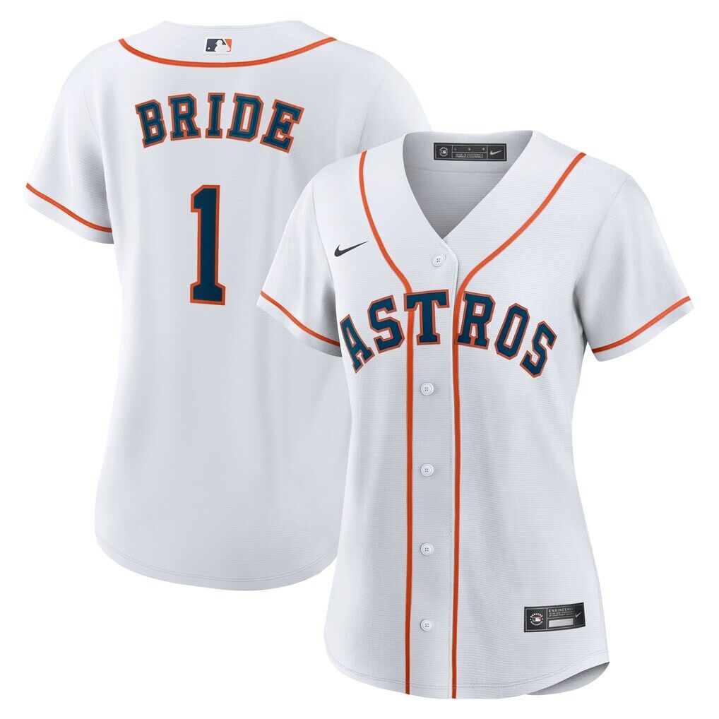 Houston Astros Nike Women’s #1 Bride Home Replica Jersey