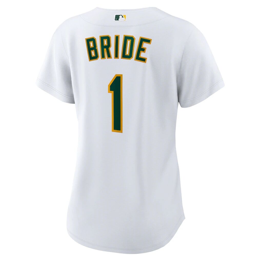 Athletics Nike Women's #1 Bride Home Replica Jersey