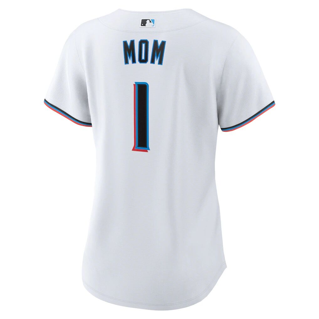 Miami Marlins Nike Women's #1 Mom Home Replica Jersey