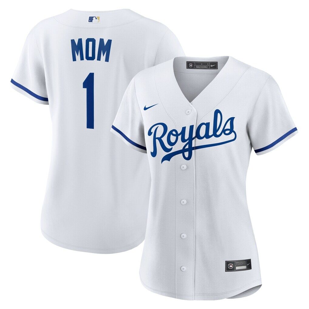 Kansas City Royals Nike Women's #1 Mom Home Replica Jersey