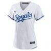Kansas City Royals Nike Women's #1 Mom Home Replica Jersey - White - Side View