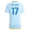 #17 Atlanta United FC adidas 2024 The Resurgens Kit Replica Player Jersey - Light Blue - Detail View