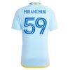 Aleksei Miranchuk Atlanta United FC adidas 2024 The Resurgens Kit Replica Player Jersey - Light Blue - Detail View